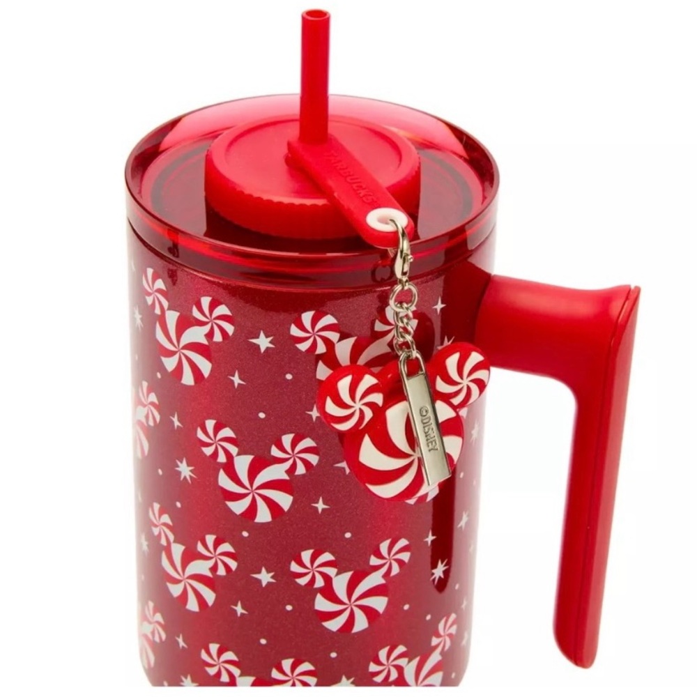 Disney Starbucks 2025 Mickey Christmas Tumbler New Peppermint Swirl - Picture 7 of 8